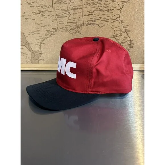 Vintage FMC San Sun Snap Back Baseball Trucker Hat/Cap Red - Picture 9 of 9